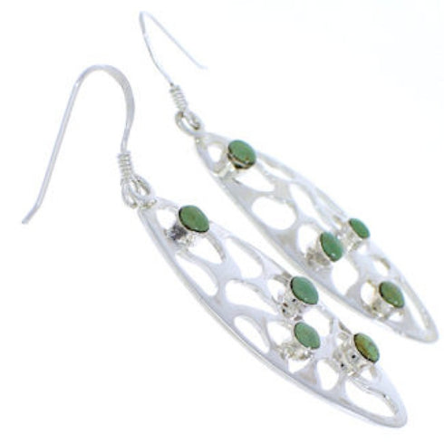 Sterling Silver Southwest Turquoise Hook Earrings Jewelry JX22904